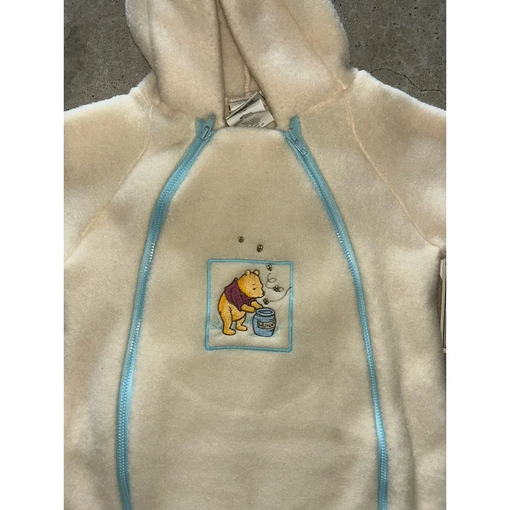 Vintage Winnie The Pooh Winter Fleece Bunting Coverall 6-12 Months NWT